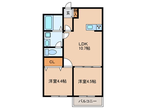 ウィンドヒル住道の物件間取画像